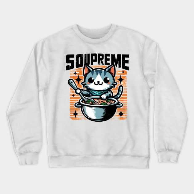 Feline Chef's Soupreme Crewneck Sweatshirt by Cutetopia